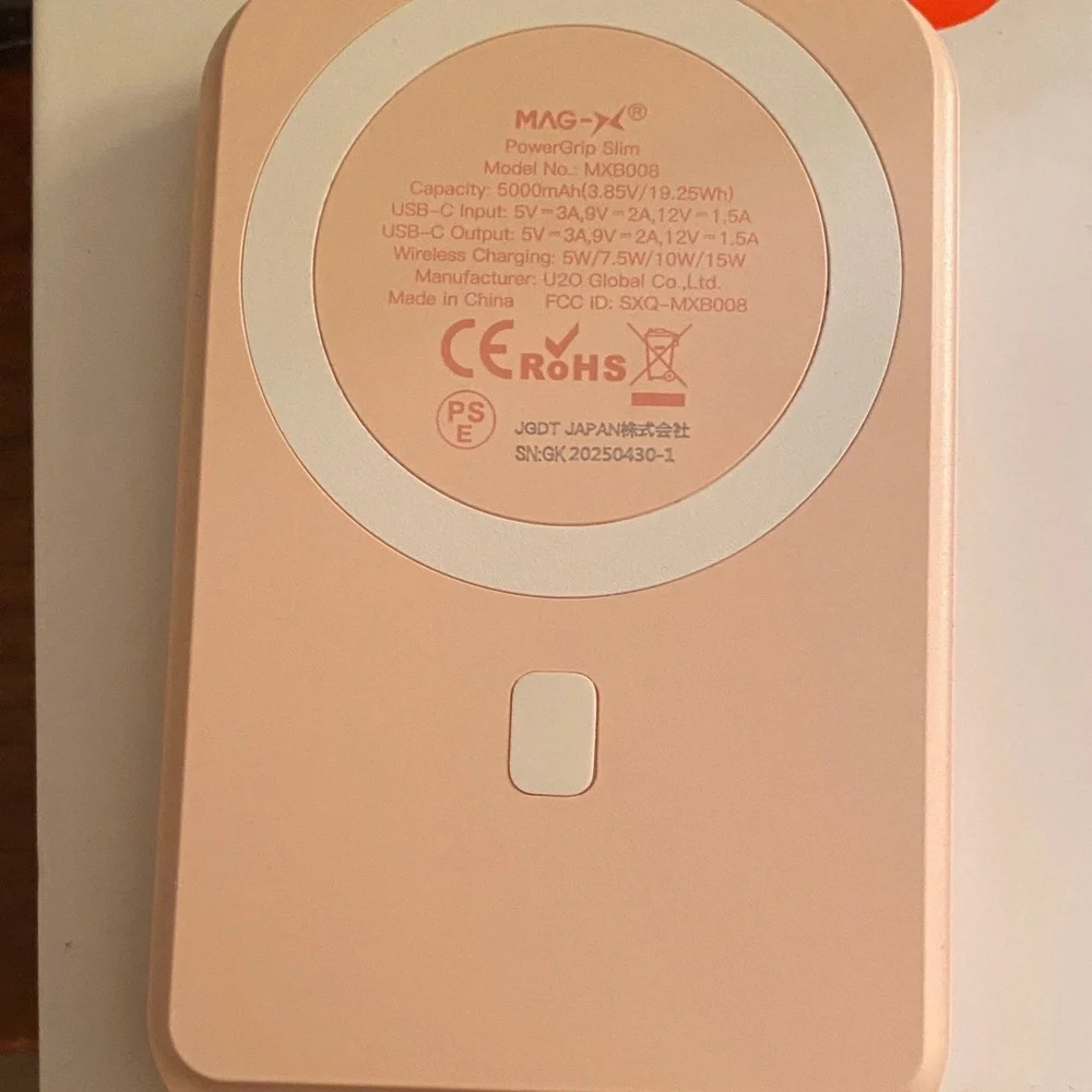 Mag-X Pink Power Bank for Cell Phones